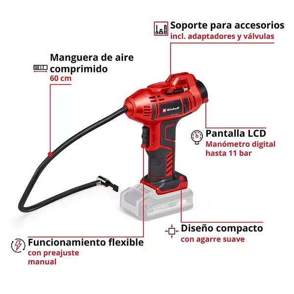 Compresor De Aire Inalámbrico Para Automóvil (Sólo Equipo)