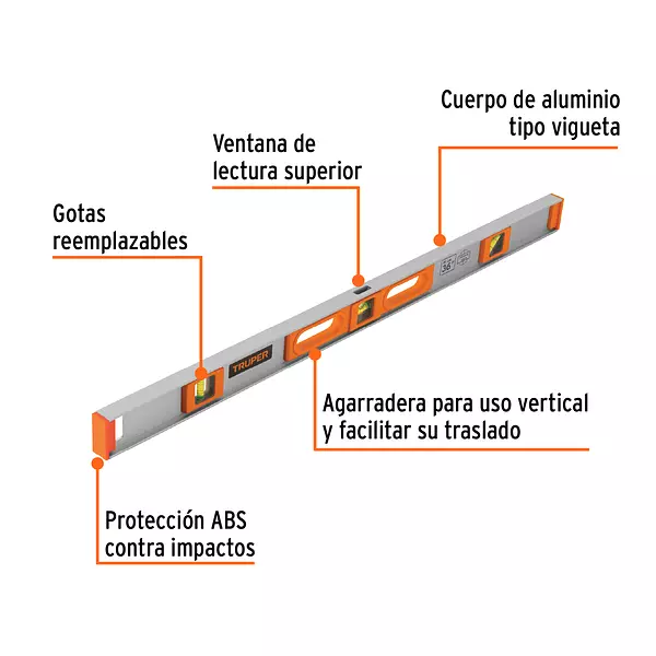 Nivel Profesional De 36" Con Protección De Abs, Truper