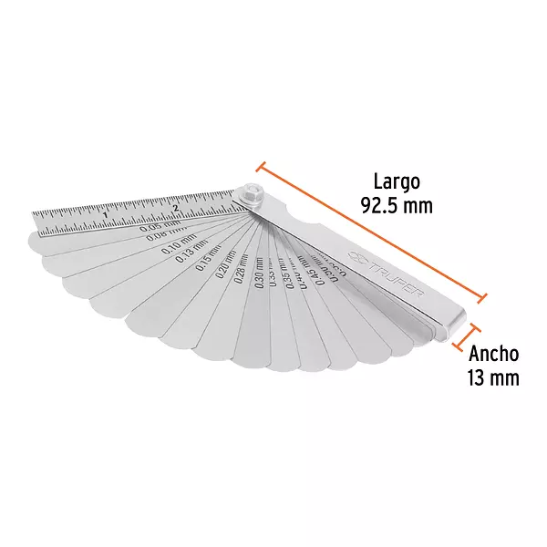 Calibrador De 15 Hojas Std / Mm, Truper