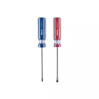 Dúo De Desarmadores 1/4 X 4" Mango De Pvc, Pretul